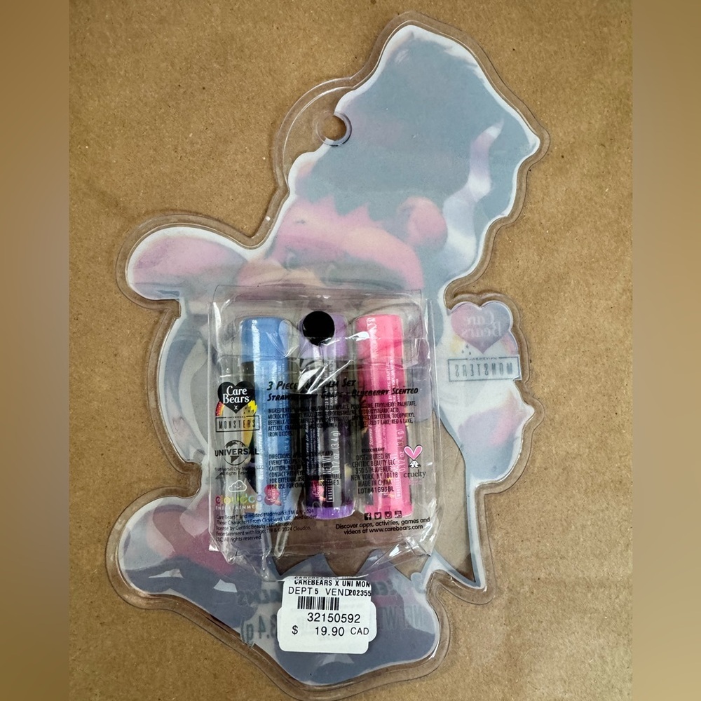 NWT Care Bears Halloween 3 Scented Lip Balms (0.12oz/3.4g each) - Picture 2 of 5